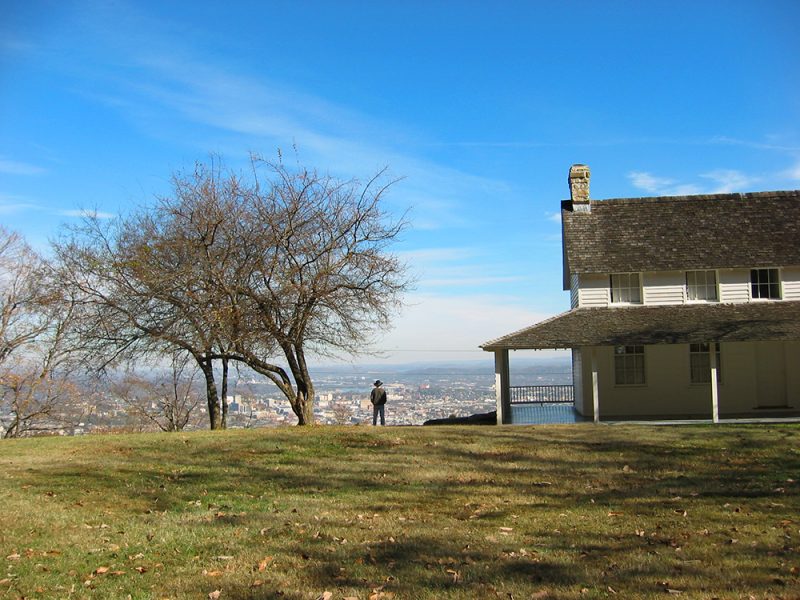 Battles for Chattanooga: [2005] Dave taking in the impressive view from the Cravens House, located about halfway up Lookout Mountain