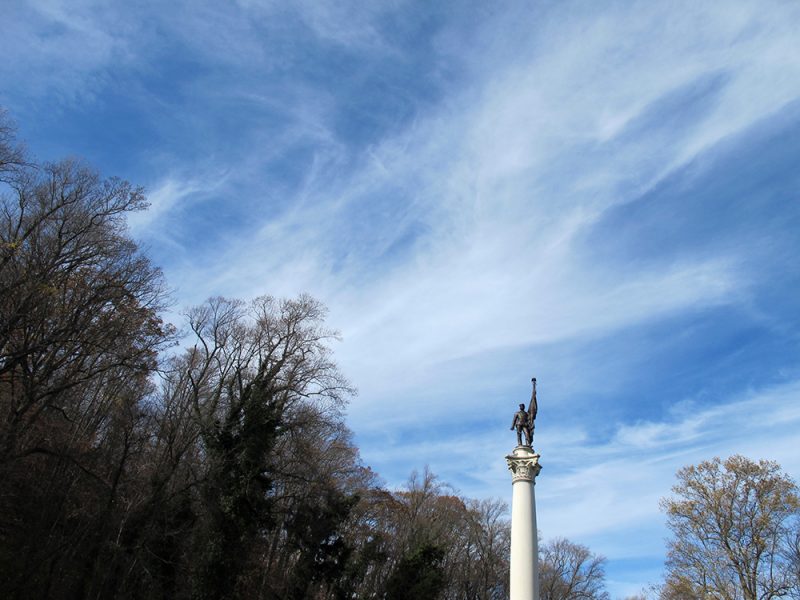Battles for Chattanooga: [2015] The New York Monument on the Cravens House grounds after a thorough restoration