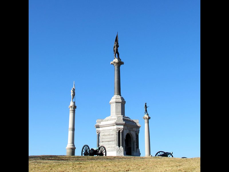 Battles for Chattanooga: [2014] A restored Illinois Monument / NJ to left / MD to right
